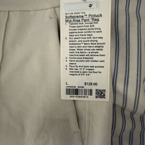 Lululemon Athletica Softstreme Mid-Rise Bone Pants